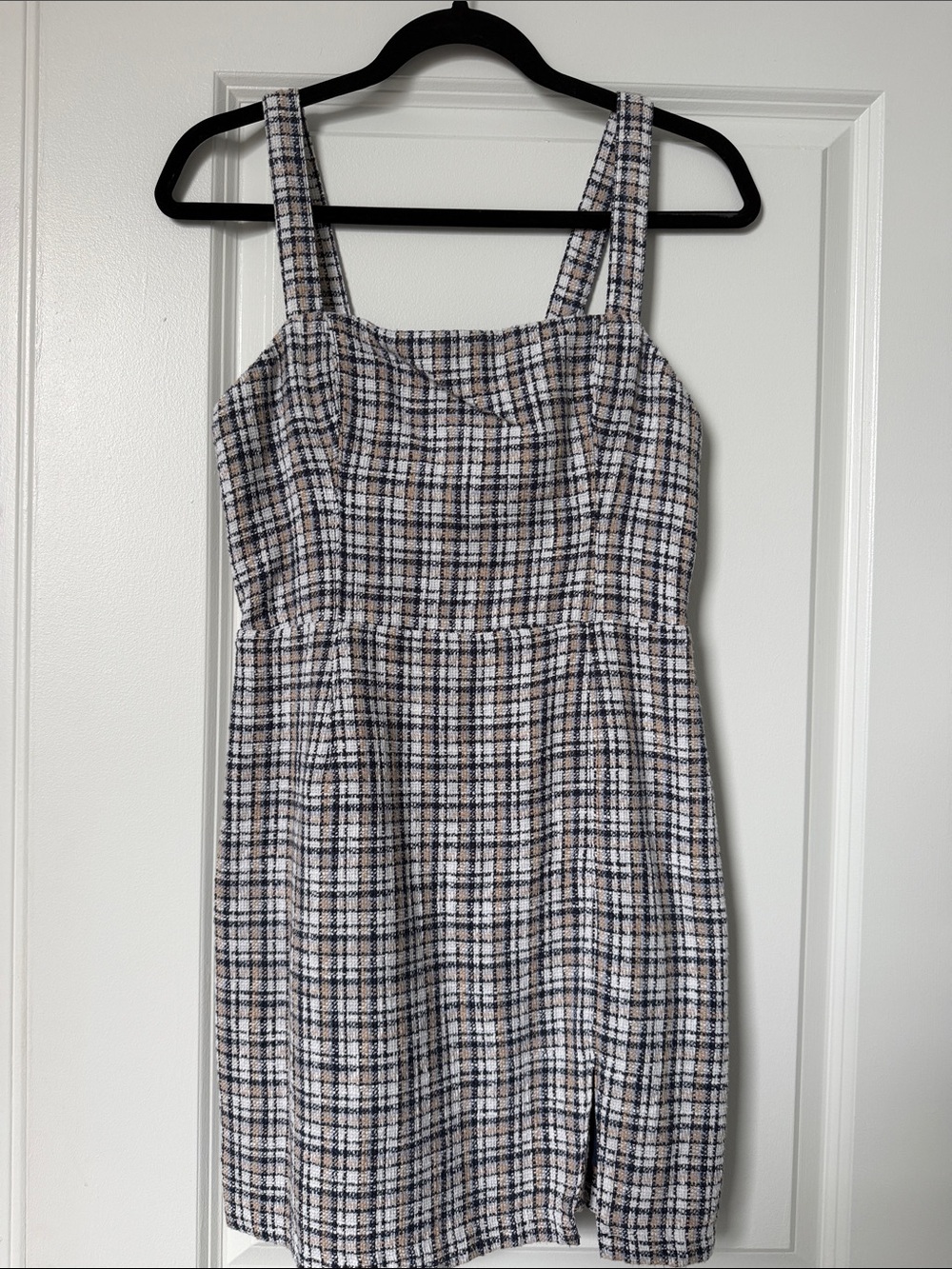 Abercrombie & Fitch Navy and White Plaid Mini Dress